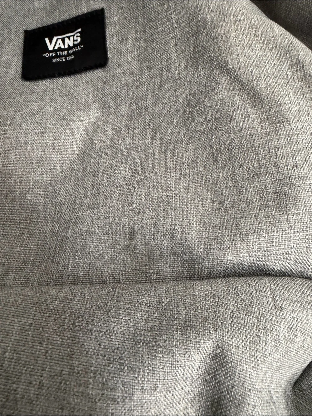 Vans Gray Backpack Laptop Sleeve Checkered Lining NWOT